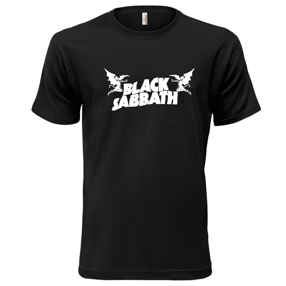 BLACK SABBATH (Pánské tričko černé, bílý potisk)